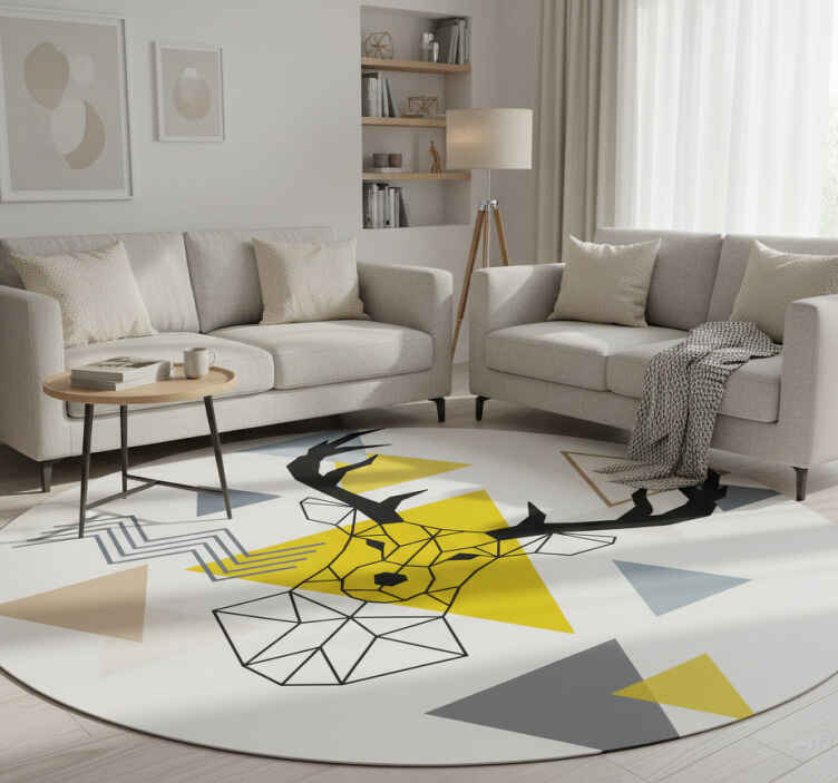Vinyl teppich geometrisch geometrischer hirsch - TenStickers