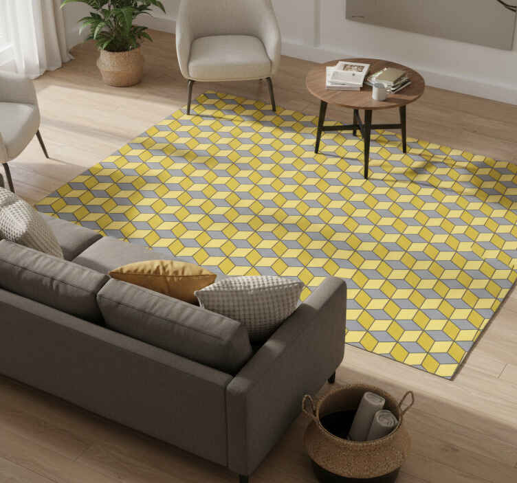Vinyl teppich geometrisch pantone quadrate - TenStickers