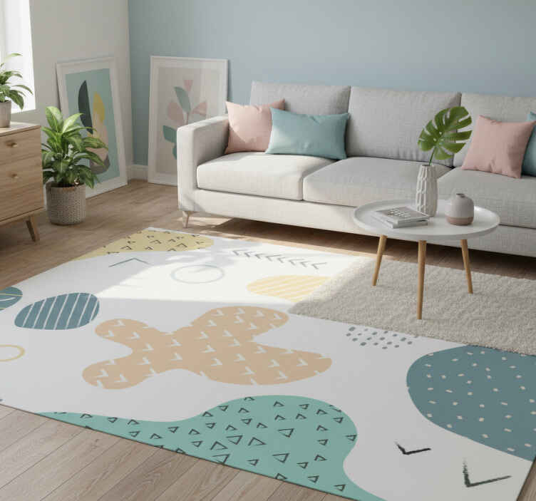 Vinyl teppich geometrisch grunge muster - TenStickers