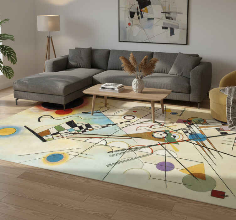 Alfombra vinílica geométrica arte geométrico asombroso - TenVinilo