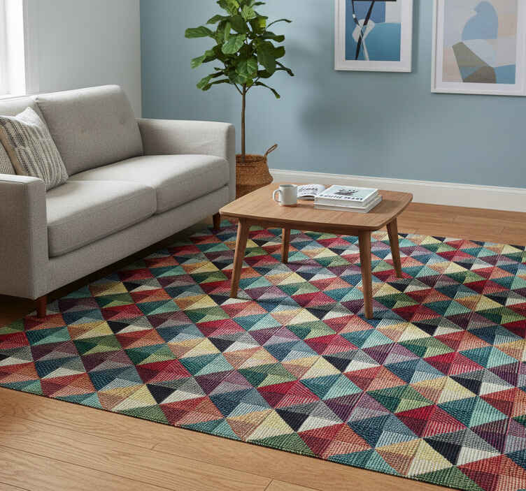 Geometrik pvc halı geometrik şekiller - TenStickers