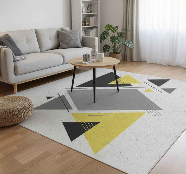 Geometrik pvc halı İskandinav Üçgenler - TenStickers
