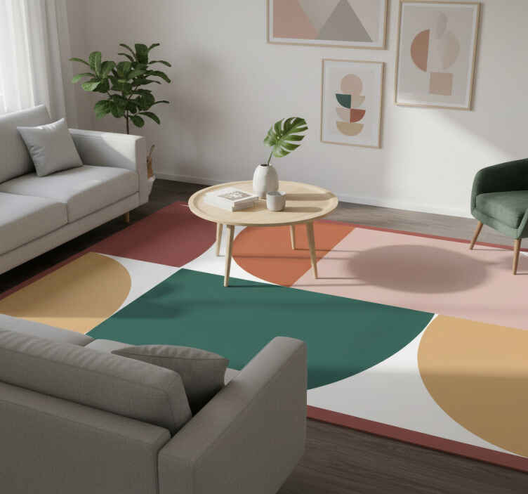Vinyl teppich geometrisch abstraktes muster kunst - TenStickers