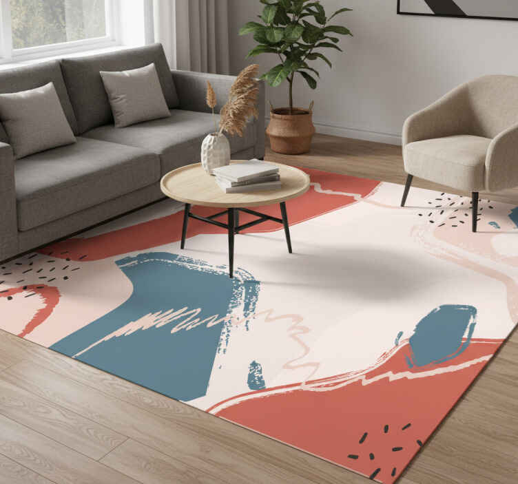 Vinyl teppich geometrisch mit abstrakten formen - TenStickers