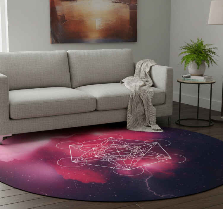 Vinyl teppich geometrisch metatron-symbol - TenStickers
