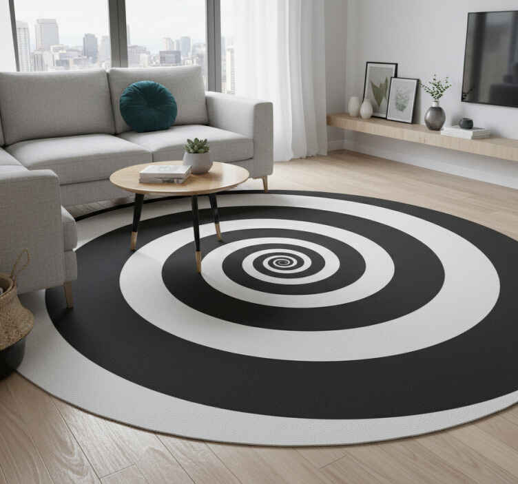 Alfombra vinílica geométrica movimiento espiral - TenVinilo