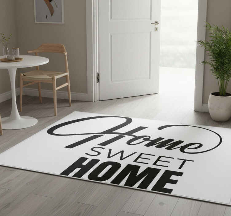 Entrance hall vinyl rug home sweet home stickers 1 - TenStickers