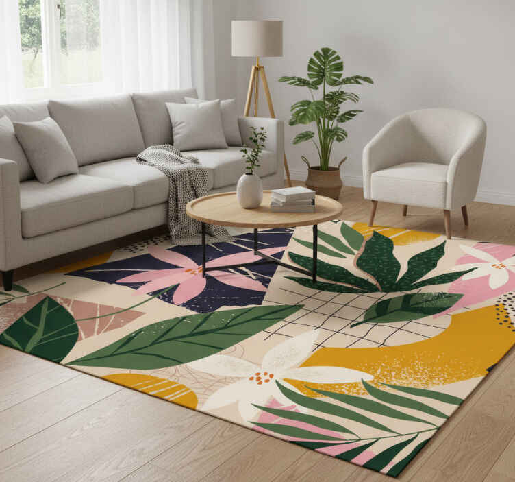 Vinyl teppich wohnzimmer ein garten im zuhause - TenStickers