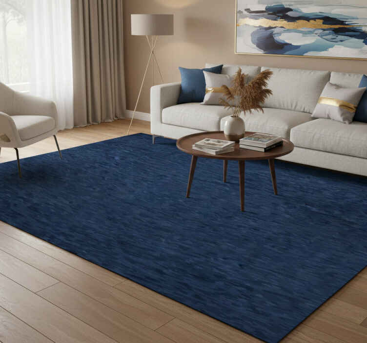 Vinyl teppich wohnzimmer glamourös blau dezent - TenStickers