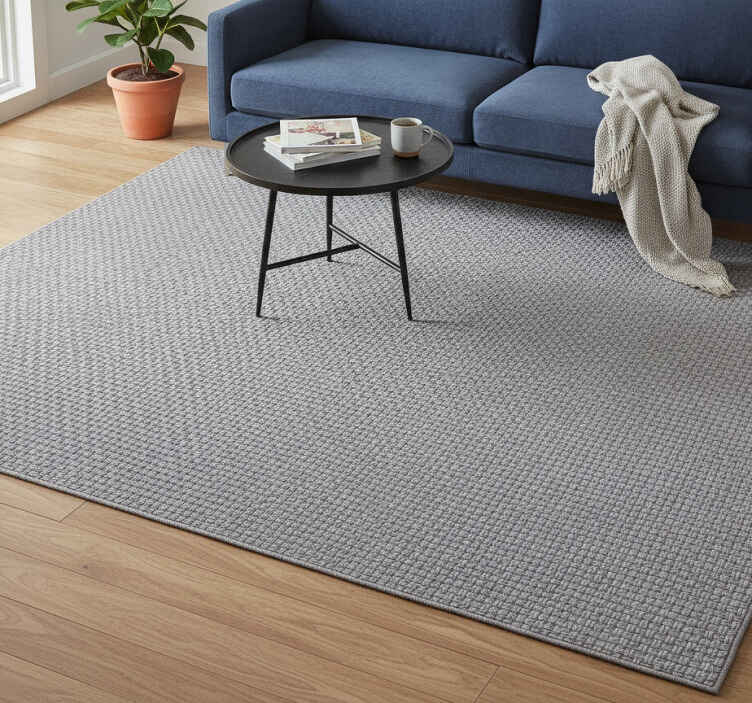 Grey vinyl rug in medium grey shade - TenStickers