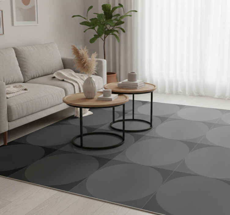 Grey vinyl rug with a sophisticated design - TenStickers