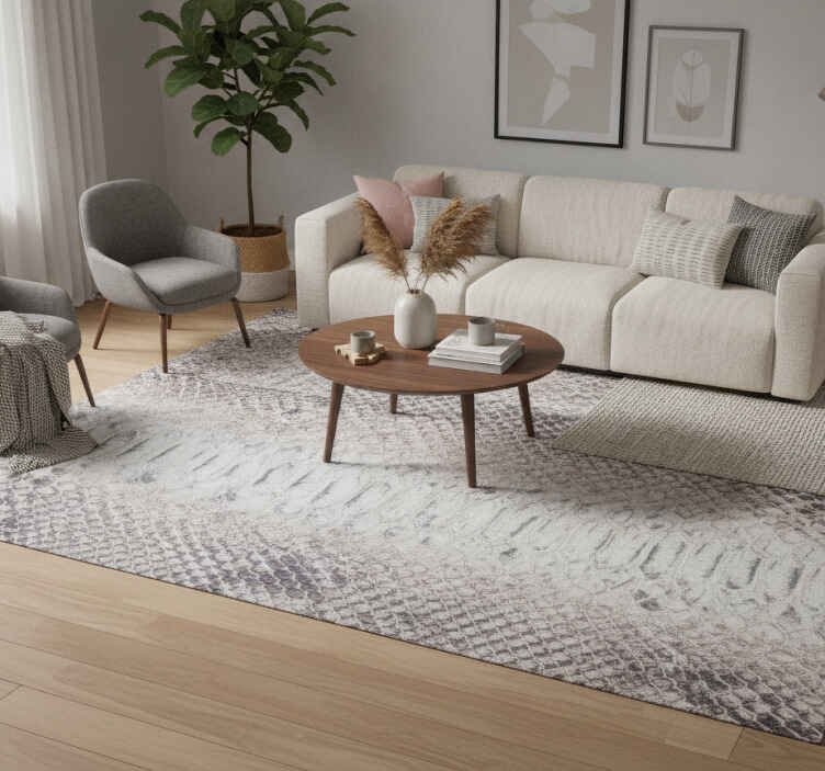 Grey vinyl rug in grey snake print pattern - TenStickers