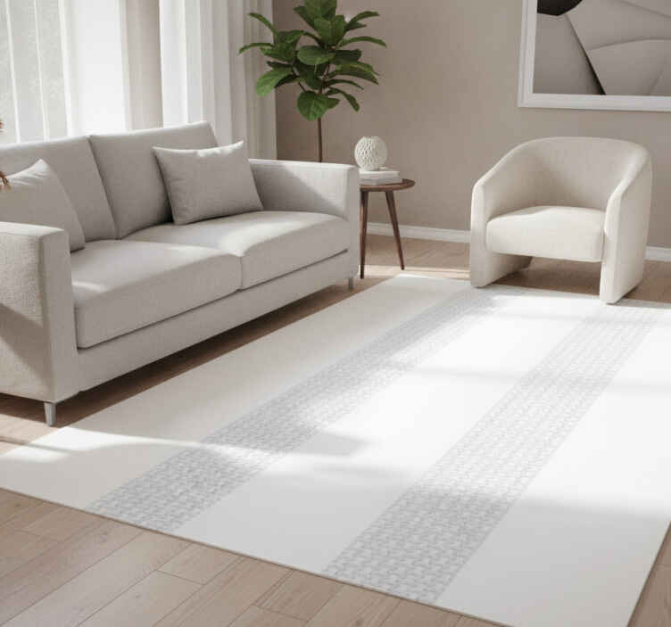 Místnost s vinylovým kobercem 3d bílými vertikálními pruhy - TenStickers