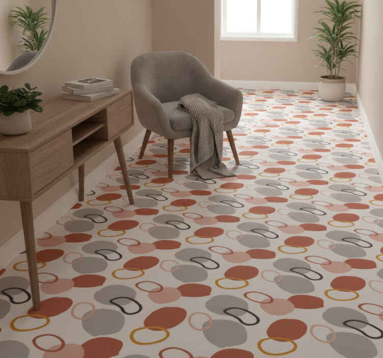 Passatoia corridoio vinile pois geometrici colorati - TenStickers