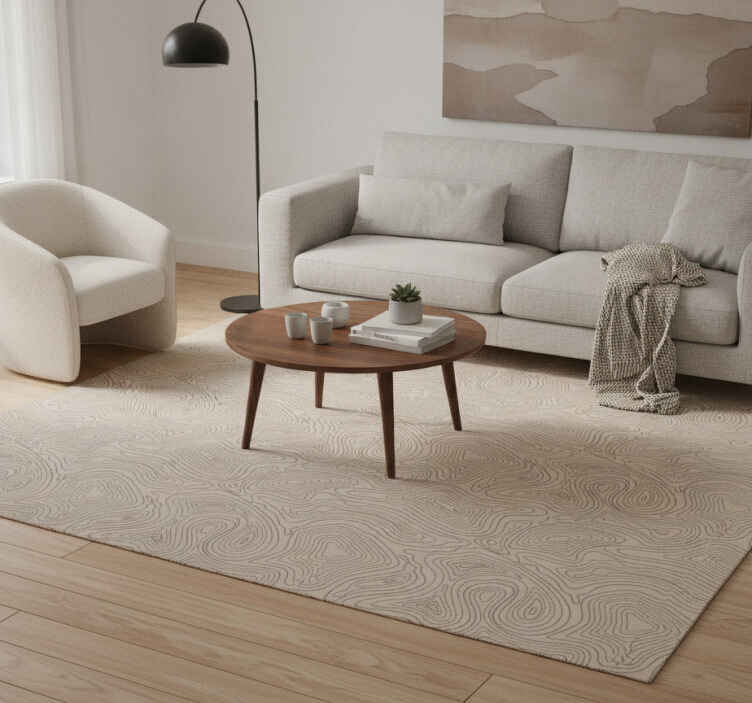 Bézs vinil szőnyeg taupe topográfiai - TenStickers