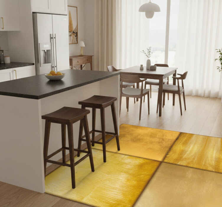 Yellow vinyl rug with golden textured surface - TenStickers