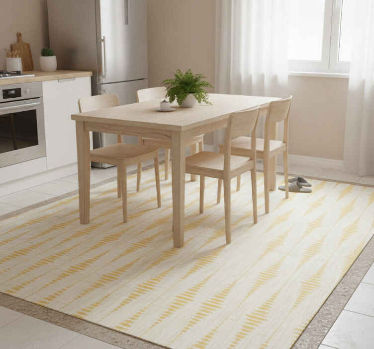 Alfombra vinílica amarilla ikat rabaul amarillo - TenVinilo
