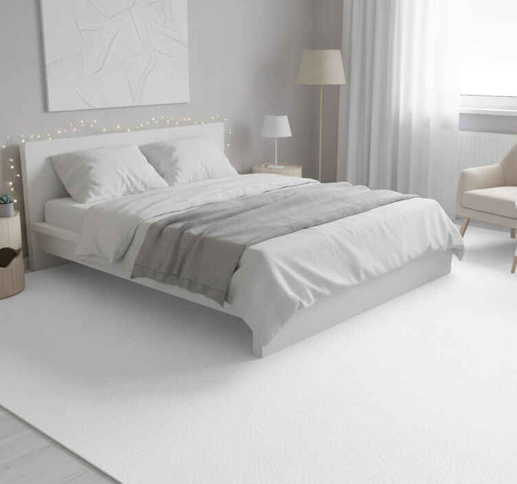 White vinyl rug in pure white - TenStickers