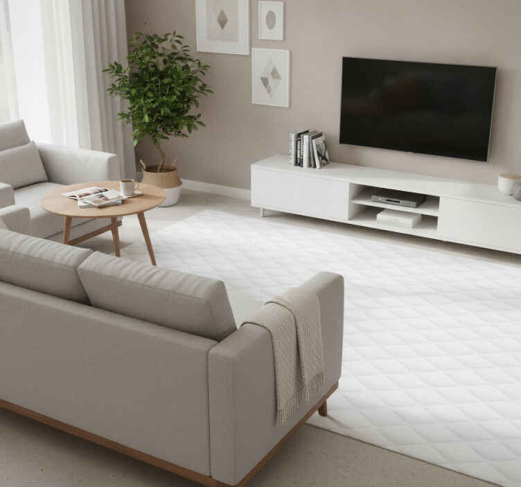 Tapis vinyle blanc texture rembourrée - TenStickers