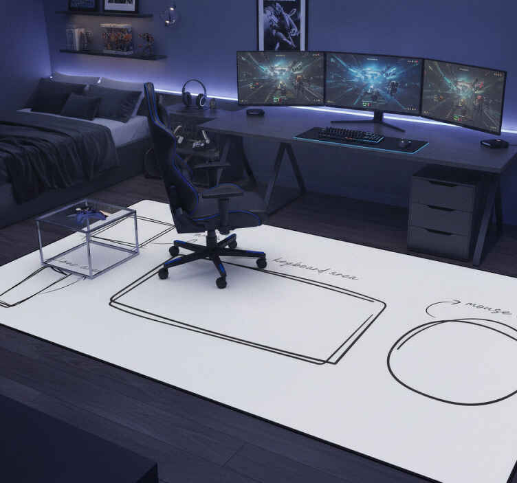 Tapis vinyle blanc pour espace de jeu - TenStickers