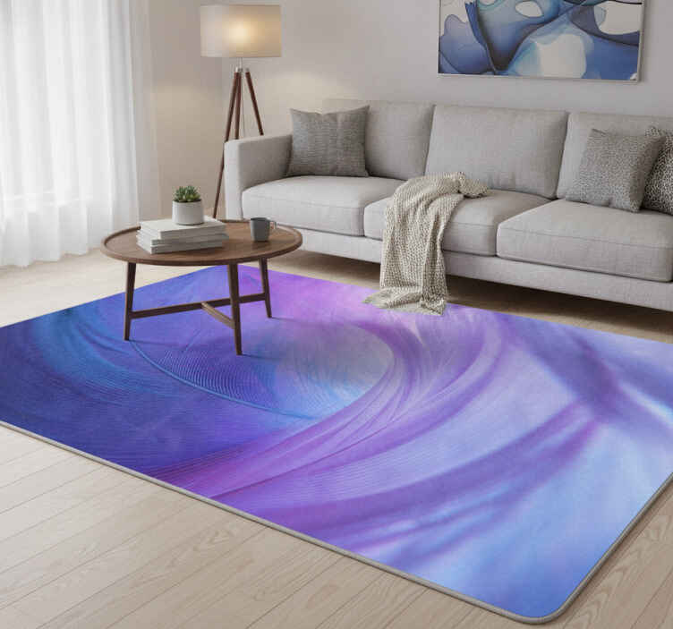 Vinyl teppich lila mit 3d blau-lila wirbel - TenStickers