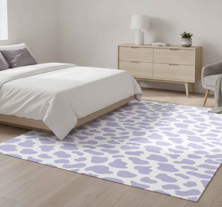 Vinyl teppich lila mit lila kuhmuster - TenStickers