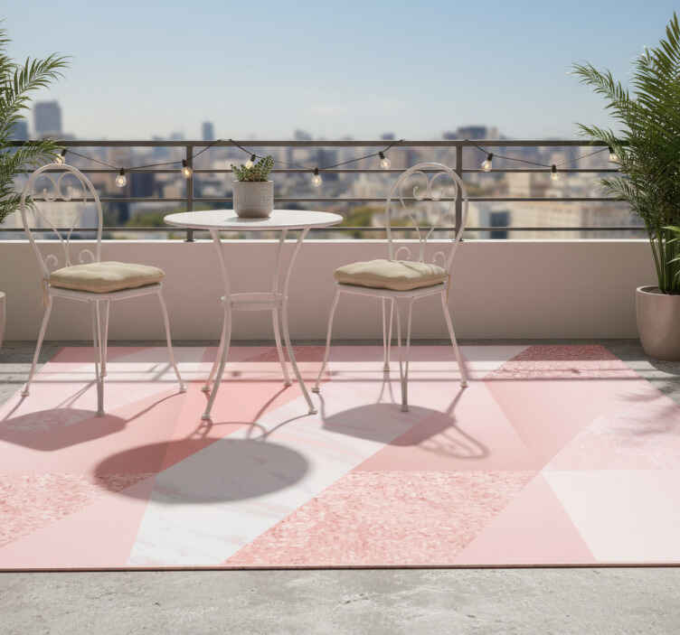 Buitenvinyltapijt roze marmer - TenStickers
