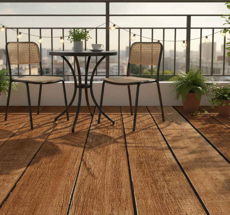 Buitenvinyltapijt rustic houten textuur - TenStickers