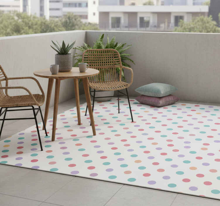 Buitenvinyltapijt kleurrijke confetti - TenStickers