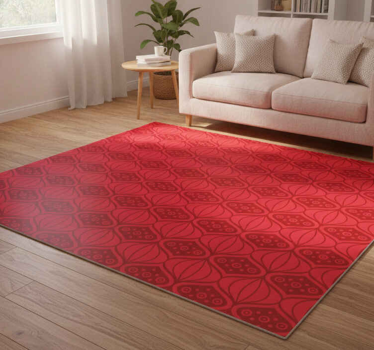 Vinyl teppich rot im orientalischen stil - TenStickers