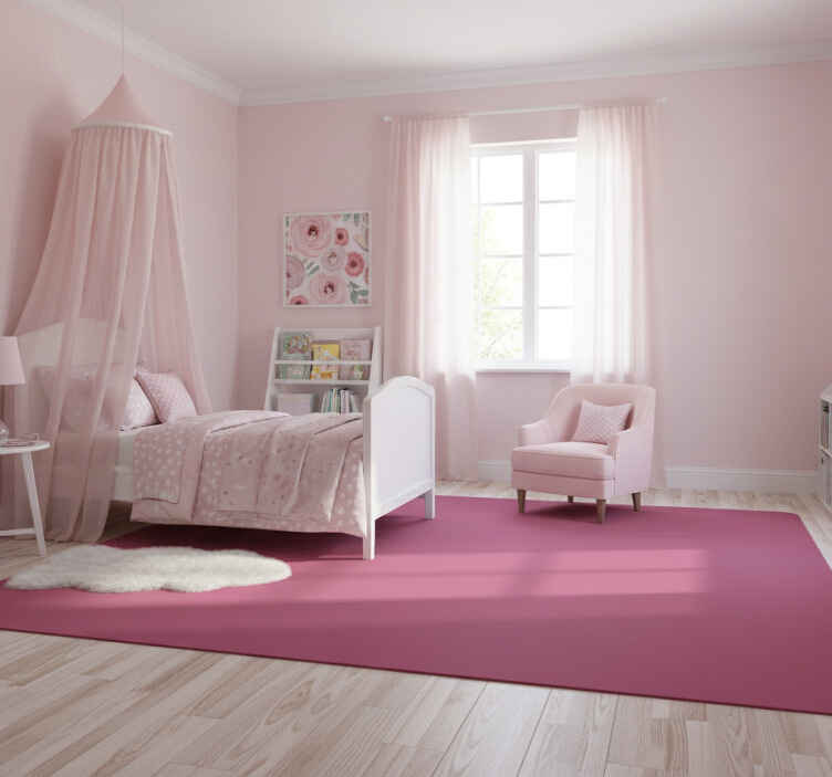 Tapis vinyle rose uni foncé - TenStickers
