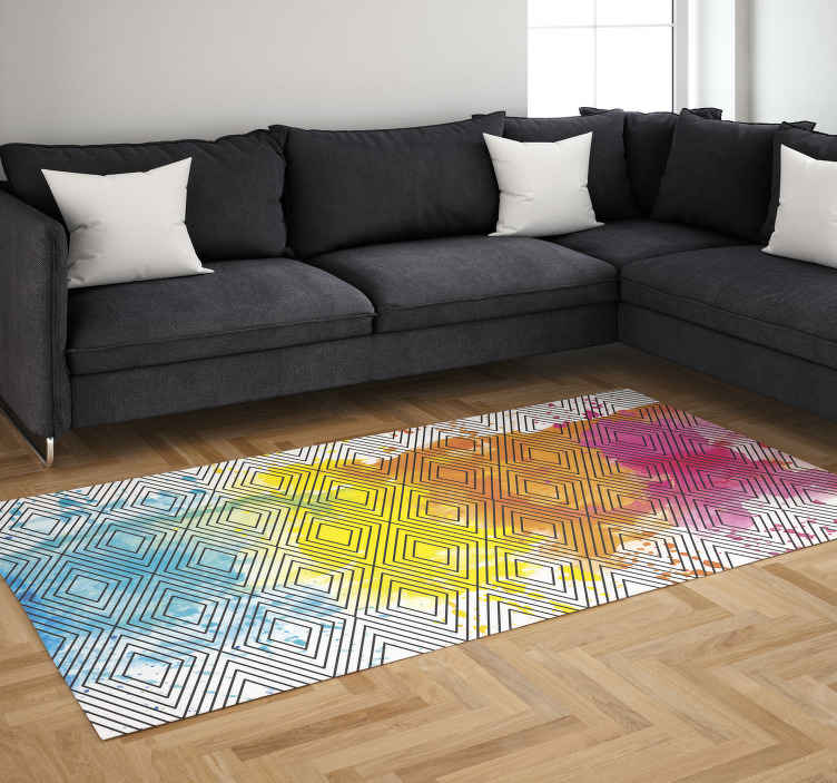 Tapis Ethnique Géométrique Multicolore - Parfait Pour Salon, Chambre Ou Salle De Jeux - Doux Et Antidérapant - 80x160 Cm