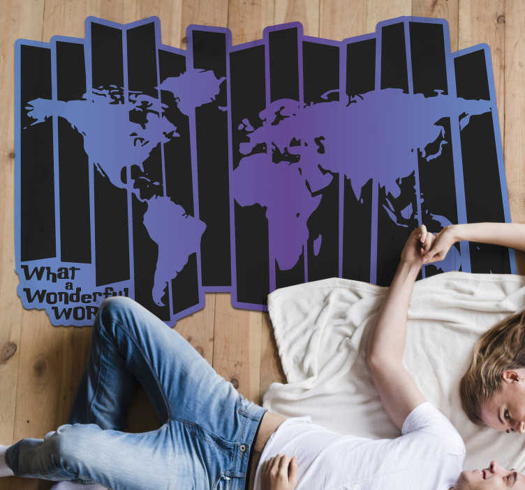 Carte du monde quel magnifique tapis sticker mondial