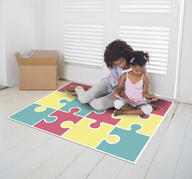 Color-Popping Puzzle Rugs : Puzzle Rug Imperial