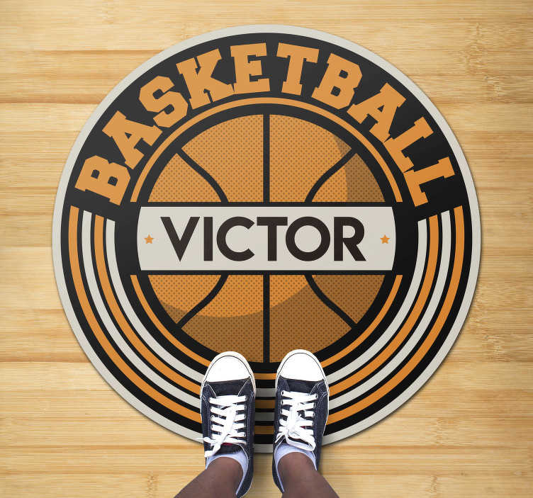 Tapis de vinyl personnalisé basket ball personnalisé