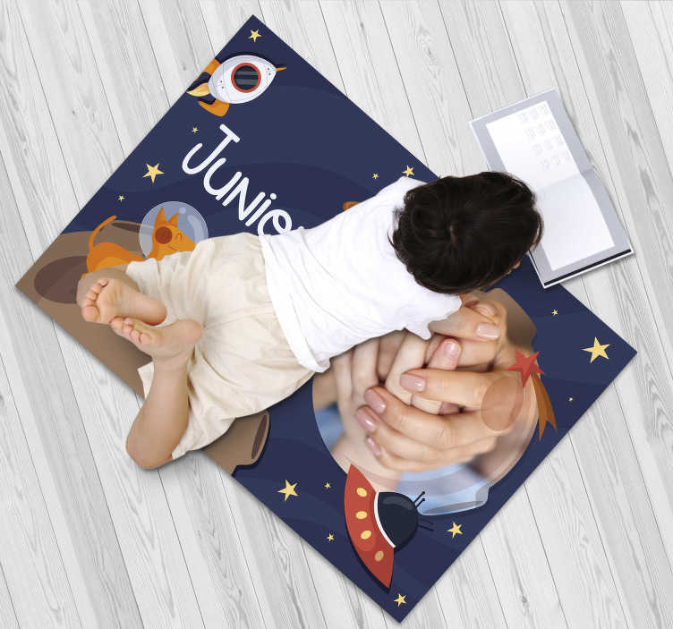 Tapis en sticker personnalisé space