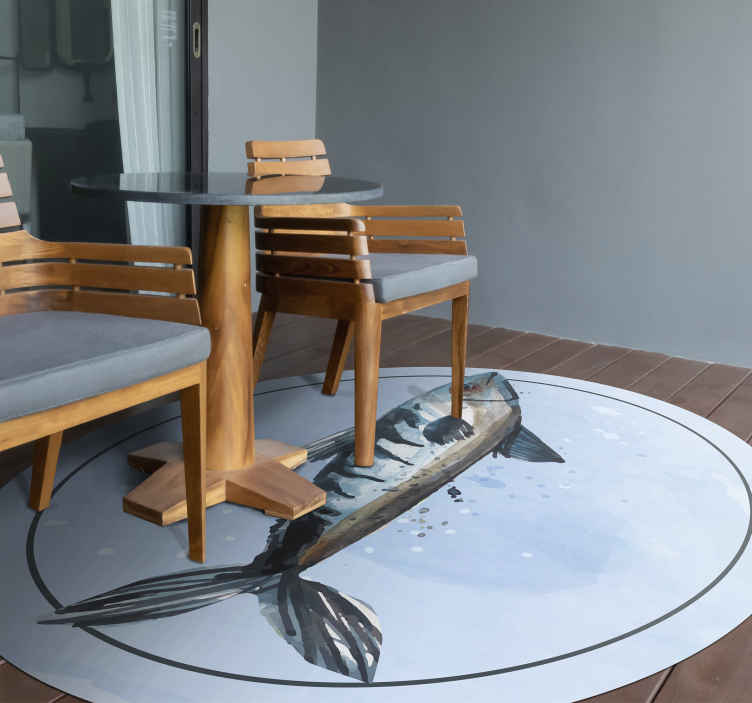 tapis vinyl forme animal Fruits de mer abstrait