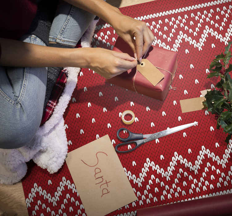 God jul i röd jul vinyl bordstabletter - Tenstickers
