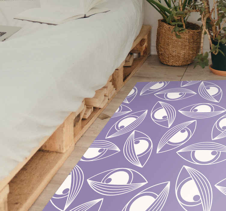 tapis vinyle ultra moderne lila sticker mystique