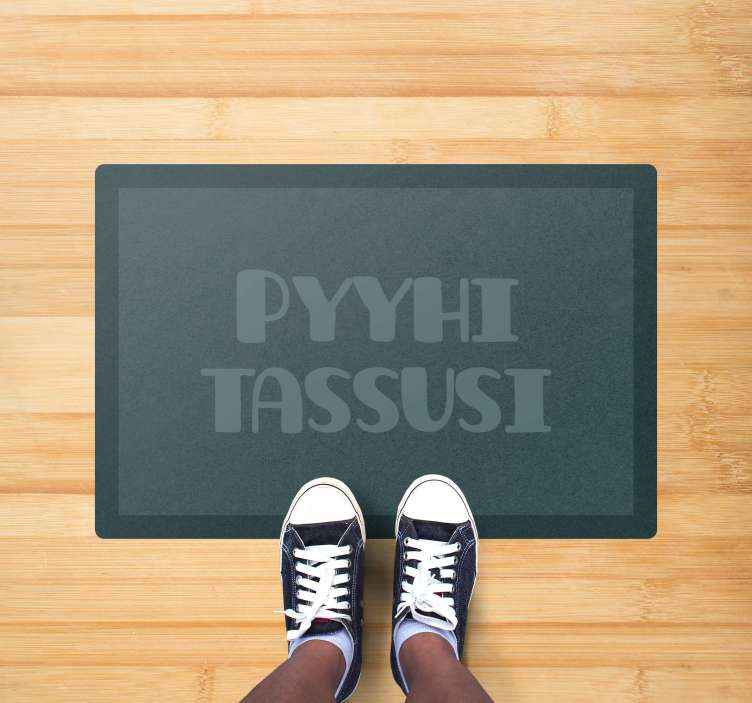 Pyyhi tassut lauseke vinyylimatto - Tenstickers
