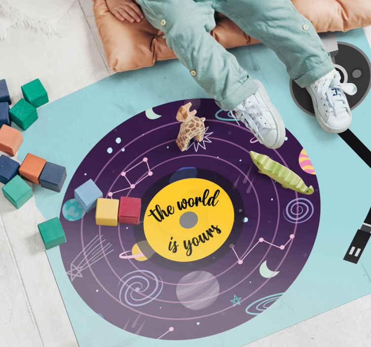 O mundo é seu tapete personalizado - TenStickers