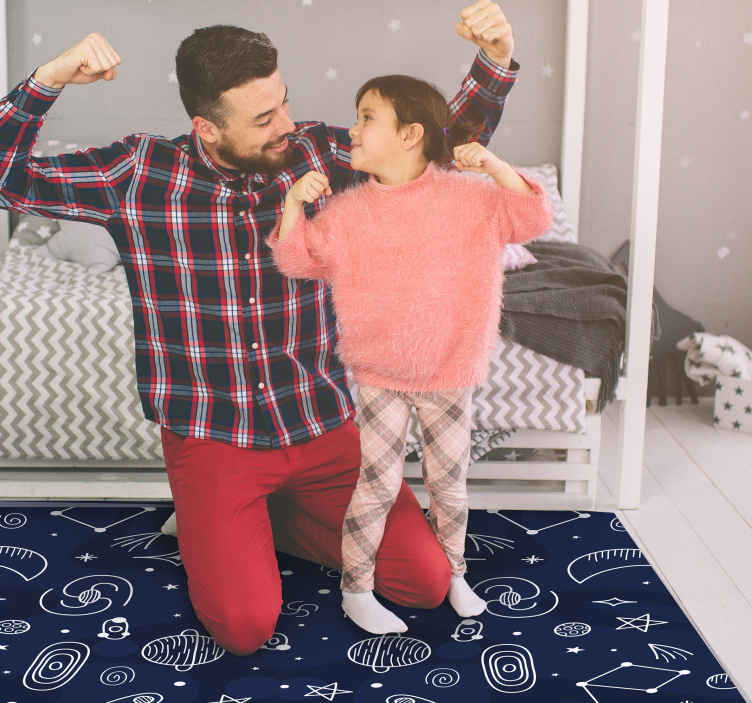 Tappeto vinile per bambini spazio a tema cosmico - TenStickers