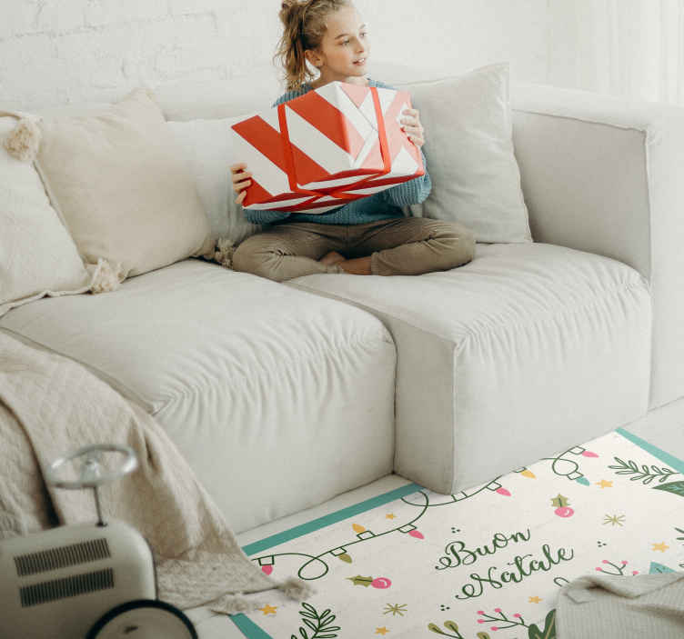 Tappeto in vinile personalizzati frasi e testi Buon natale