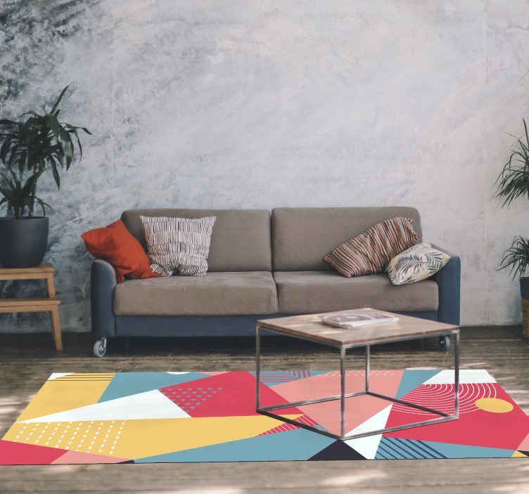 tapis geometrique coloré
