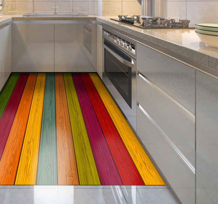 Verdensrekord Guinness Book Estate beslutte Multicolour wood texture vinyl carpet wood effect vinyl flooring -  TenStickers