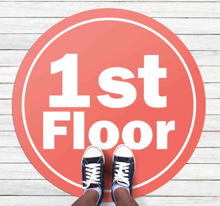 Vinyl carpet indicating which floor you are on TenStickers