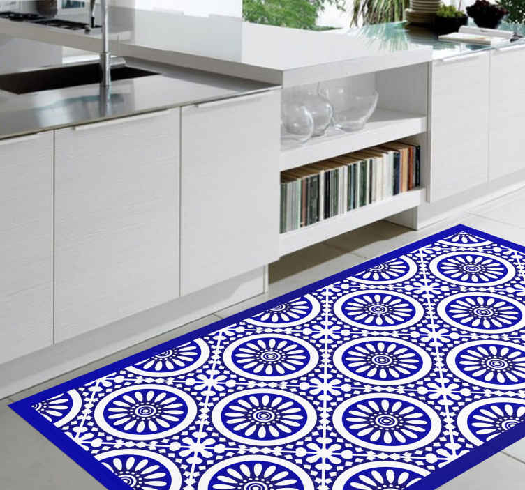 Runner Mats Long Rubber Non-Slip PVC Rug Indoor and Outdoor Digital Printing Hearts and Flowers Homelife Kitchen Rug Non-Slip Washable Vinyl 52 x 100 cm Made in Italy 100 cm 