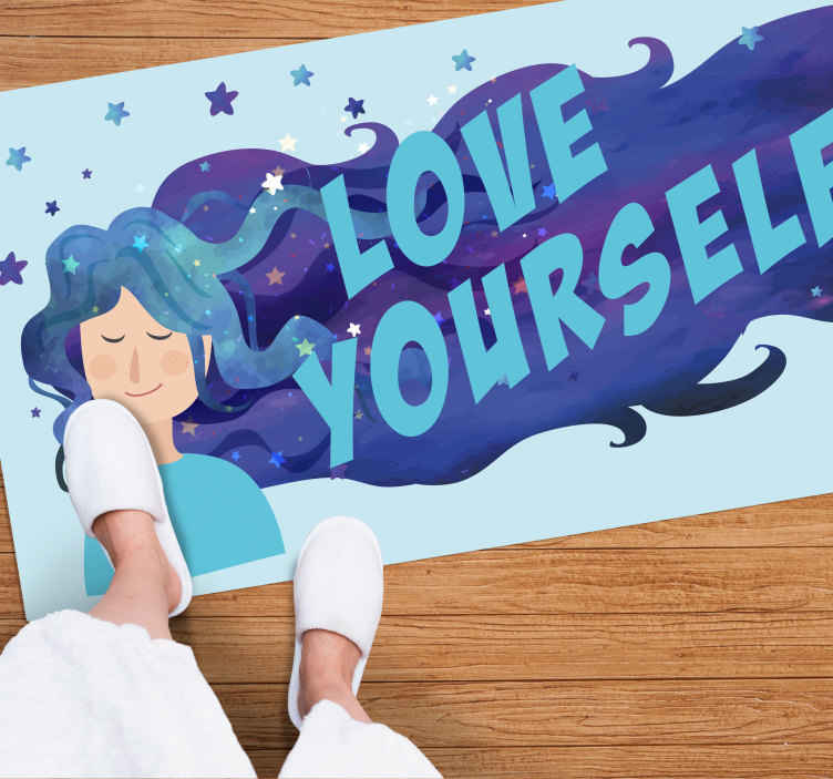 Love Yourself Illustration custom rug