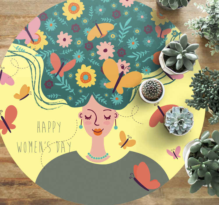 Tapis vinyle événements joyeuse journée de la femme - TenStickers
