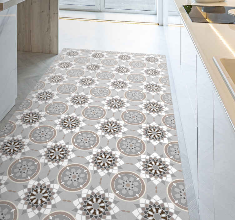 Küchenläufer Küchen Vinyl Teppich Vinyl Bodenmatte geometrische Muster 100x150
